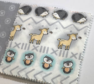 Woodland Animals Message Quilt Kit - Forest Animals Baby Shower Quilt Kit - Baby Shower Gift