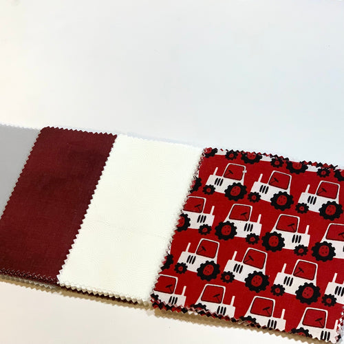 Red Tractor Message Quilt Kit - Tractor Baby Shower Quilt Kit - Baby Shower Gift