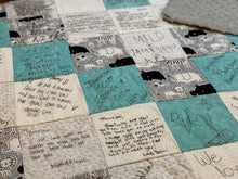 Load image into Gallery viewer, John Deere Tractor Message Quilt Kit - Tractor Baby Shower Quilt Kit - Baby Shower Gift