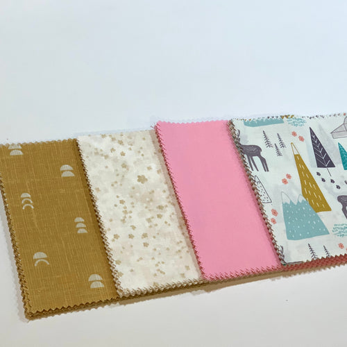 Pink Mountain Message Quilt Kit - Deer Baby Shower Quilt Kit - Baby Shower Gift - Newborn Keepsake