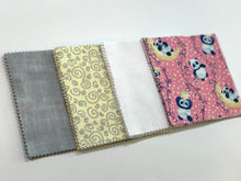 Load image into Gallery viewer, Pink Panda Bear Message Quilt Kit - Pink Pandas Baby Shower Quilt Kit - Pandas and Moons - Newborn Gift - Baby Keepsake