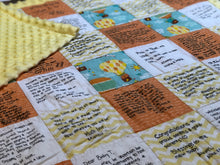 Load image into Gallery viewer, Moon and Stars Baby Shower Quilt Kit - Blue Planet Message Quilt Kit -Stars - Newborn Gift