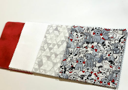 Red Puppy Message Quilt Kit - Dog Baby Shower Quilt Kit - Baby Keepsake - Baby Shower Activity