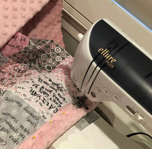 Load image into Gallery viewer, Gray and White Hearts Wedding Message Quilt Kit - Heart Themed Adult Keepsake Blanket - Wedding Guestbook Alternative