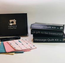 Load image into Gallery viewer, Pink Panda Bear Message Quilt Kit - Pink Pandas Baby Shower Quilt Kit - Pandas and Moons - Newborn Gift - Baby Keepsake