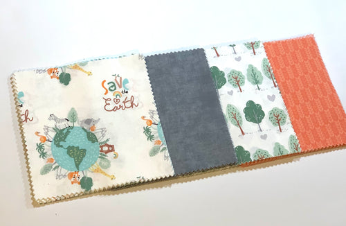 Save the Earth Message Quilt Kit - Green Earth Baby Shower Quilt Kit - Baby Shower Gift - Newborn Quilt