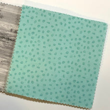 Load image into Gallery viewer, Gray and Mint Dinosaur Fossils Message Quilt Kit - Dino Baby Shower Quilt Kit - Baby Keepsake - Baby Shower Activity