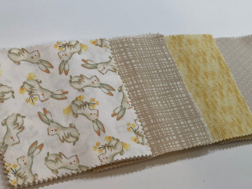 Bunny Message Quilt Kit - Bunny Gift - Rabbits - Baby Shower Quilt Kit -